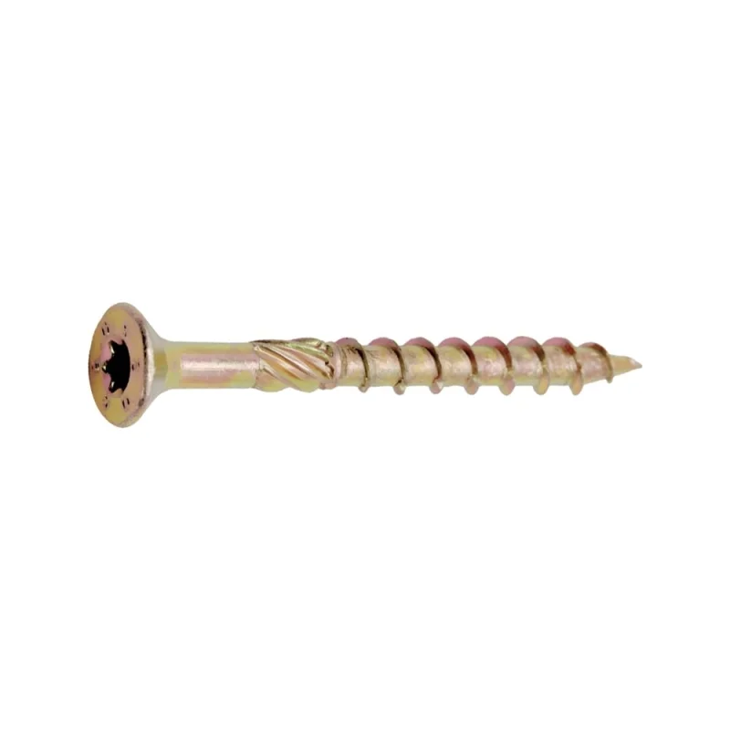 Саморез конструкционный STALMAX LSC-P 5,0х 70 с потайной головкой и шлицем TORX (арт. 11980) желтый цинк (уп. 100 шт) 11980-023