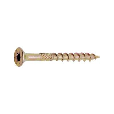 Саморез конструкционный STALMAX LSC-P 5,0х 90 с потайной головкой и шлицем TORX (арт. 11981) желтый цинк (уп. 100 шт) 11981-023
