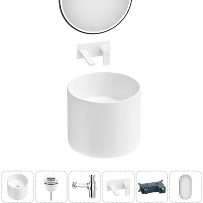 Набор Wellsee 5 в 1 M1 Limited Edition подвесная раковина 45x45 см 20219006R
