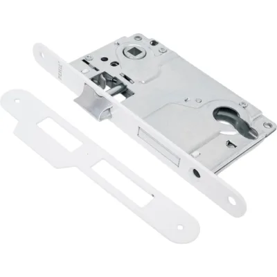 Замок Ренц, 1 ригель и защелка, с подшипниками, белый INLBB 8550-2/1 White