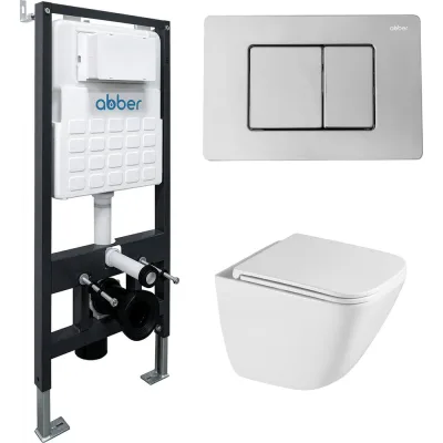 ΠΠΎΠΌΠΏΠ»Π΅ΠΊΡ ABBER ΠΏΠΎΠ΄Π²Π΅ΡΠ½ΠΎΠΉ ΡΠ½ΠΈΡΠ°Π· Rechteck AC1220TC Π±Π΅Π»ΡΠΉ, Ρ Π·Π°ΠΊΡΡΡΡΠΌ Π΄Π½ΠΎΠΌ Ρ ΠΈΠ½ΡΡΠ°Π»Π»ΡΡΠΈΠ΅ΠΉ AC0105 ΠΈ ΠΊΠ½ΠΎΠΏΠΊΠΎΠΉ AC0120 Ρ
ΡΠΎΠΌ Π³Π»ΡΠ½ΡΠ΅Π²ΡΠΉ AC1220TC-AC0105-AC0120