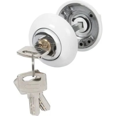 Ручка поворотная AJAX с фиксацией ключом BK6.FIX.JR WH-19 белый 49809