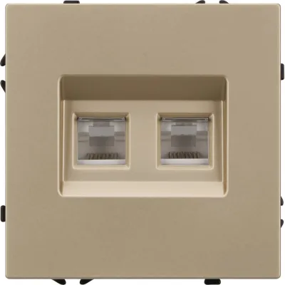 Механизм сдвоенной телефонной розетки Arlight SCT-NOBE-MTL2-SFPL-GD 1шт 054310