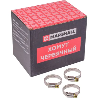 Хомут червячный MARSHALL 25-40 мм (нержавеющая сталь; кратность - 100 шт) MR4206