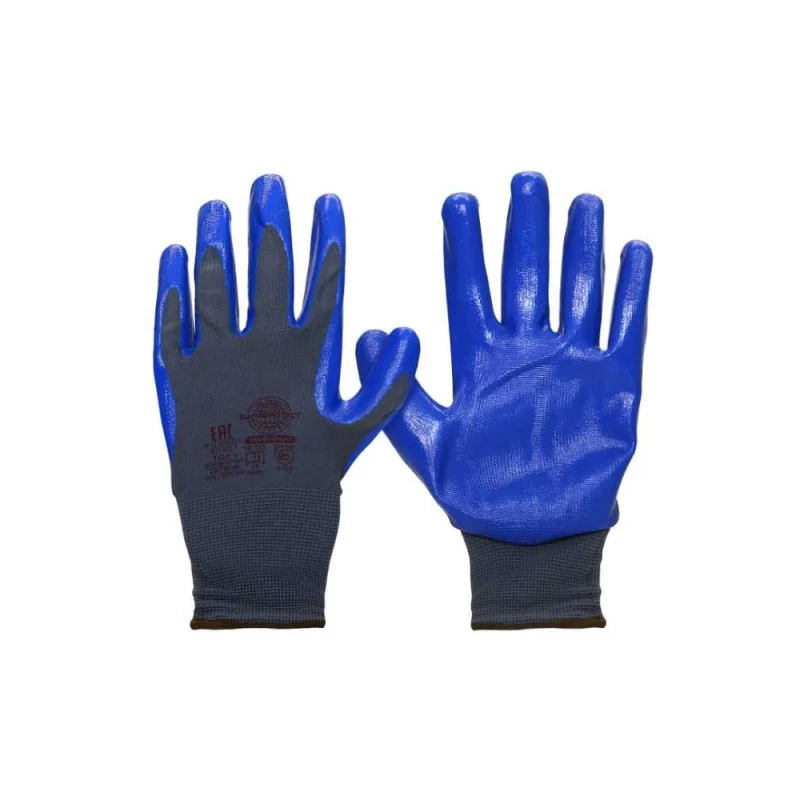 Перчатки Safeprotect НейпНит (нейлон+нитрил, серый с синим) р, 7 (S) 03057S