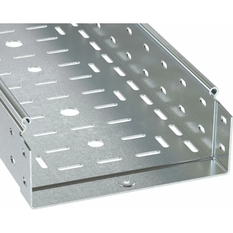 Перфорированный лоток DKC 500х100 L 3000, толщина 1,5 мм, цинк-ламельный 3534615ZL