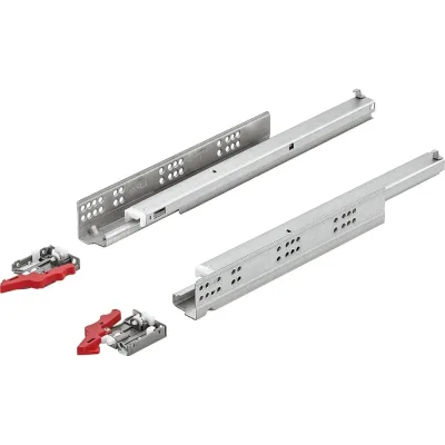 Направляющие Hafele Matrix runners UM A полного выдвижения, soft-close, штифт, 300 мм 433.03.182