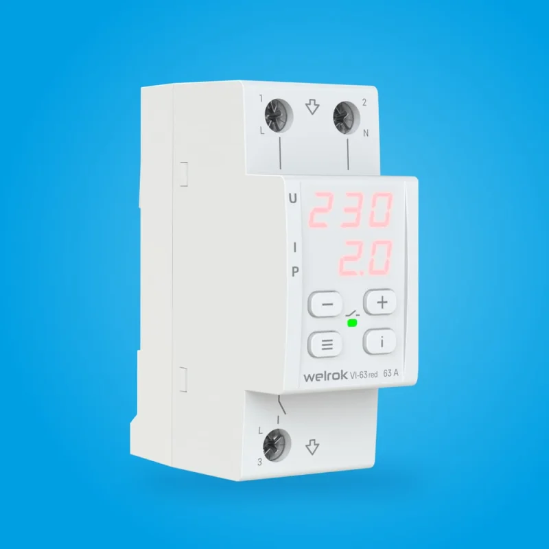 Реле напряжения Welrok c контролем тока vi-63 red 4660251140281