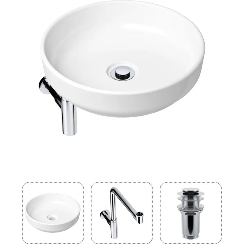 Накладная раковина для ванной Lavinia Boho Bathroom Sink Slim в комплекте 3 в 1 21520207