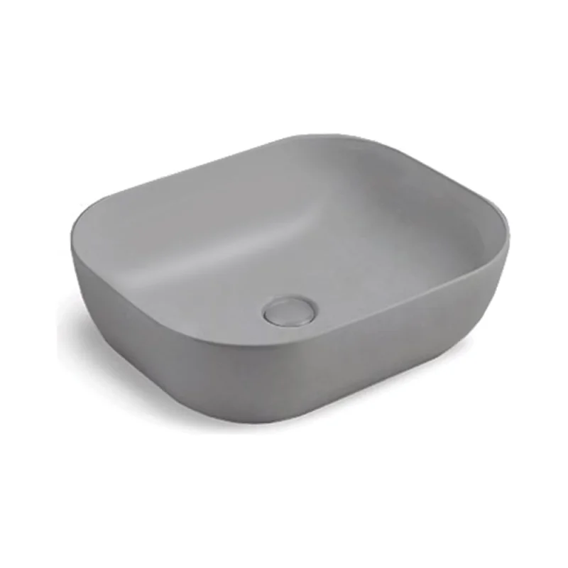 Керамическая раковина VINCEA 500x400x140, накладная, цвет матовый серый VBS-101MG