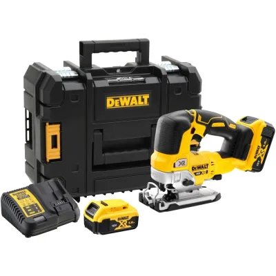 Аккумуляторный лобзик Dewalt DCS334P2, 18 В, 3200 ход/мин, 26 мм, с 2 АКБ 5 Ач и ЗУ, в кейсе TSTAK () DCS334P2-QW