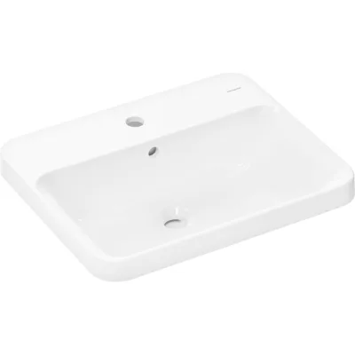 Раковина встраиваемая Hansgrohe Xuniva Q 550x450 с отверстием под смеситель и переливом, белый 60162450