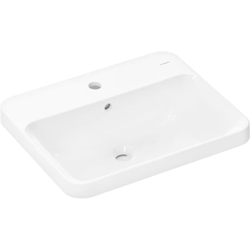 Раковина встраиваемая Hansgrohe Xuniva Q 550x450 с отверстием под смеситель и переливом, белый 60162450