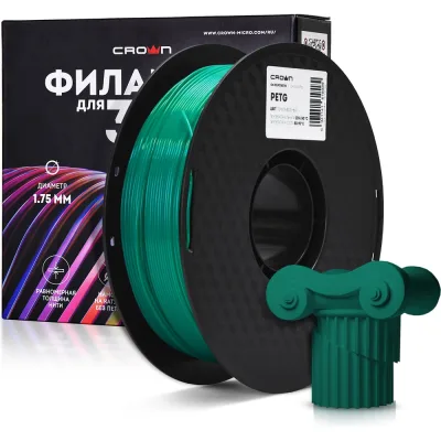Пластик для принтера CROWN MICRO CM-FILPETG017G PETG Тёмно-зелёный CM000003722