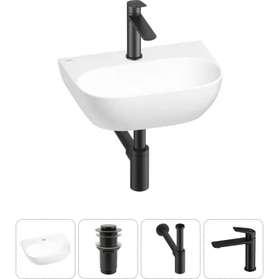 Мини-раковина для ванной комнаты или туалета Wellsee WC Area в наборе 4 в 1 20212194R