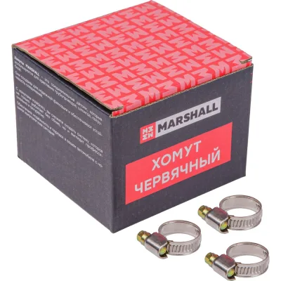 Хомут червячный MARSHALL 12-22 мм (нержавеющая сталь; кратность - 100 шт) MR4203