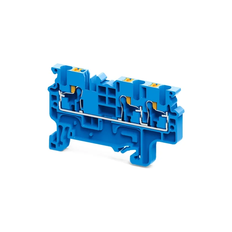 Клемма с 3-мя контактами push-in КЭАЗ OptiClip СP-2,5-TRIPLET-I-BU-синий -100шт 331845