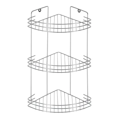 Полка настенная Delphinium 3-ярусная угловая W2672C, хром 101025