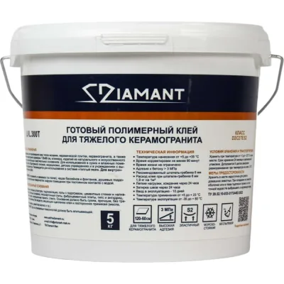 Клей полимерный готовый для тяжелого керамогранита dipoxSi Systems Диамант STAR LVL.300Т 251046