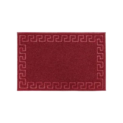 Придверный пористый коврик ComeForte Meander 50х80 см бордовый LM-12