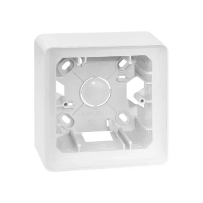 Монтажная коробка для накладного монтажа Simon, 1 пост, S82 Detail, белый 8200750-030