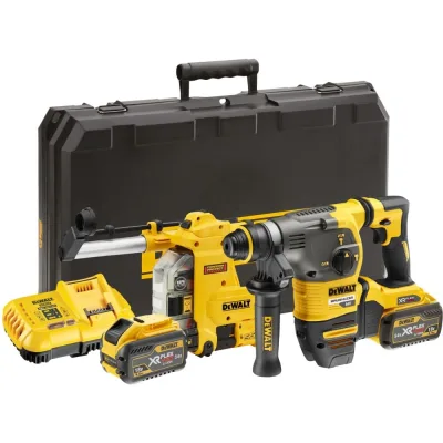 Аккумуляторный перфоратор DEWALT DCH335X2, 54 В, 3.5 Дж, 4480 уд/мин, с 2 АКБ 3 Ач и ЗУ, в кейсе () DCH335X2-QW