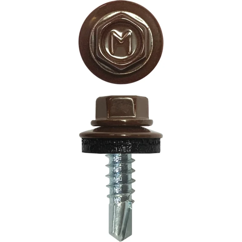 Кровельный саморез Daxmer 4,8x19 RAL 8017 сверло №2, 250 шт 00000316880