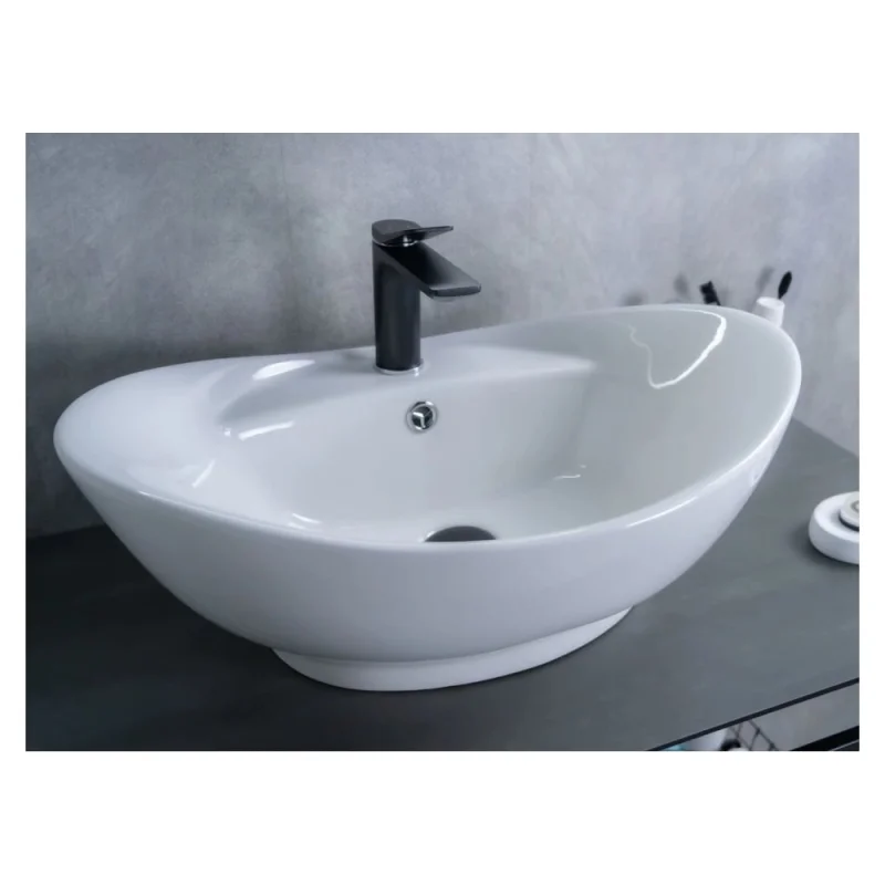 Раковина накладная Gid N9018 белая 59x39x21 51107