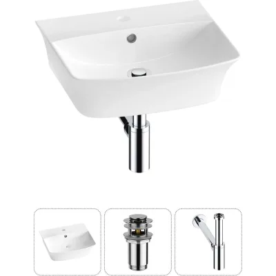 Комплект Wellsee 3 в 1 Lavinia Boho Bathroom Sink накладная/подвесная раковина 45x40 см 20216753R