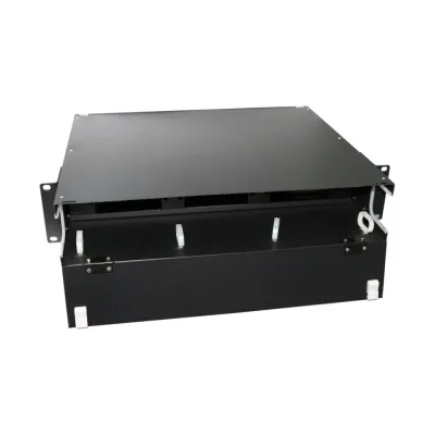 Патч-панель Hyperline, FO-19BX-2U-F0-6xSLT-W120H32-EMP, 19”, универсальная, пустой корпус, 2U 48169