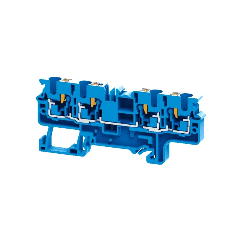 Клемма с 4-мя контактами push-in КЭАЗ OptiClip СP-4-QUATTRO-(0,2-4)-I-BU-синий -50шт 331851