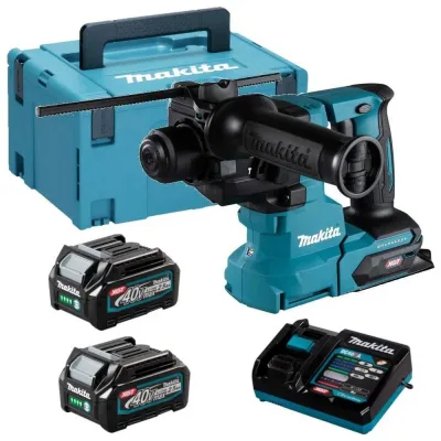 Перфоратор аккумуляторный Makita 3 режима, XGT 40В BL AWS AVT XPT, 20мм, 2,1 Дж, SDS plus,2xBL4025, DC40RA HR010GD201