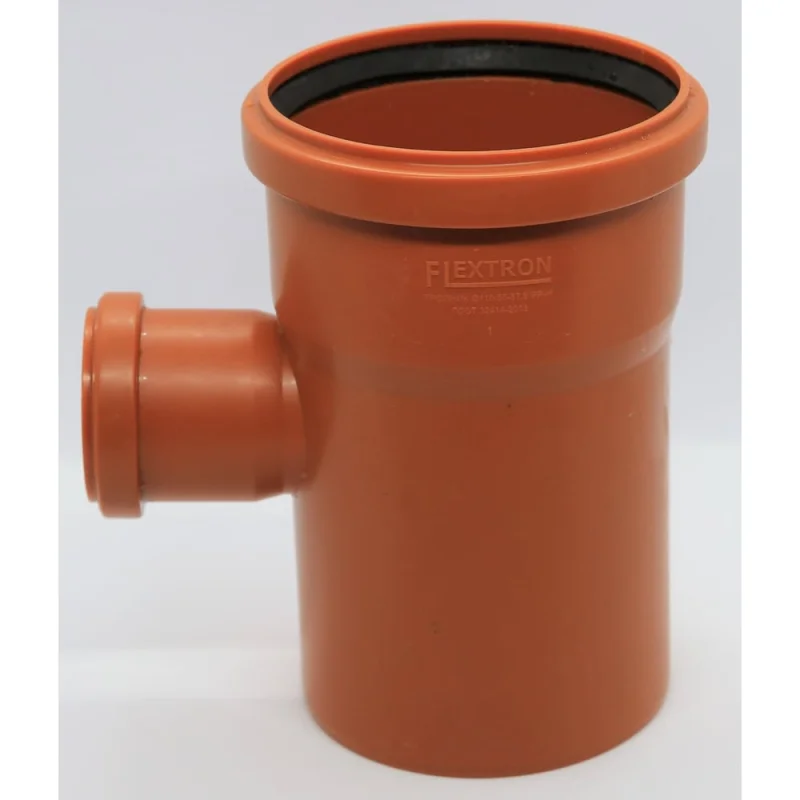 Тройник для наружной канализации Flextron d 110 мм на d 50 мм, 87.5 градусов 140771