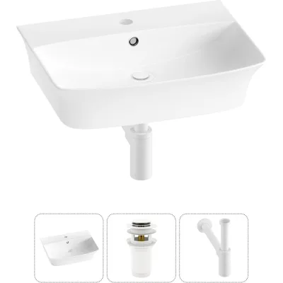 Комплект Wellsee 3 в 1 Lavinia Boho Bathroom Sink накладная/подвесная раковина 55x42 см 20216784R