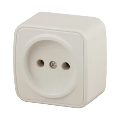 Розетка Intro 320102 2P, 16А, 250В, IP20, ОУ, Polo, слоновая кость 0 Б0036124