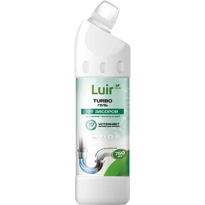 Гель для чистки труб от засоров Luir Turbo 0,75 л ЦБ-00003193