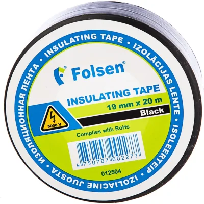 Изоляционная лента Folsen 19ммx20м черная 012504