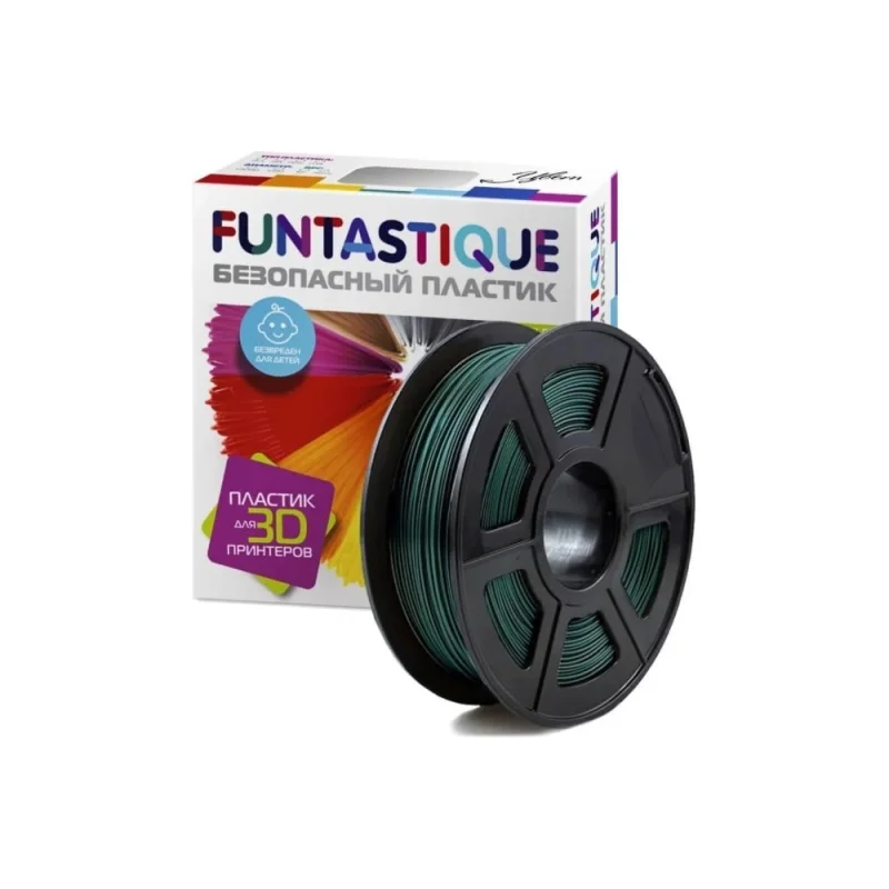 ΠΠ»Π°ΡΡΠΈΠΊ Π² ΠΊΠ°ΡΡΡΠΊΠ΅ FUNTASTIQUE petg, 1.75 ΠΌΠΌ, 1 ΠΊΠ³, ΡΠ΅ΠΌΠ½ΠΎ-Π·Π΅Π»Π΅Π½ΡΠΉ PETG-1KG-DG