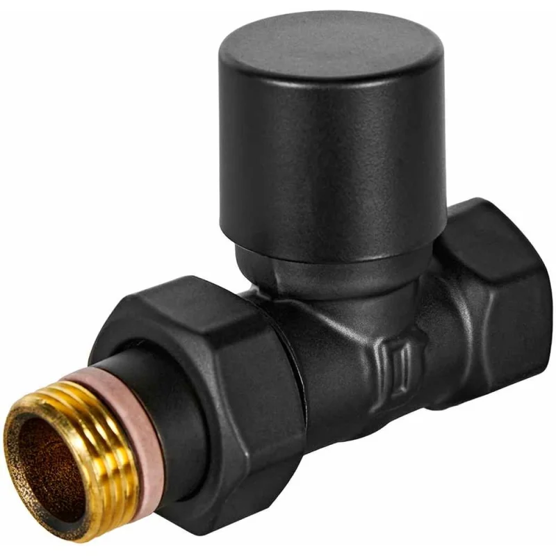 Клапан запорно-балансировочный Design черный, прямой STOUT SVLD-0001-000015B RG00943679D7HQ