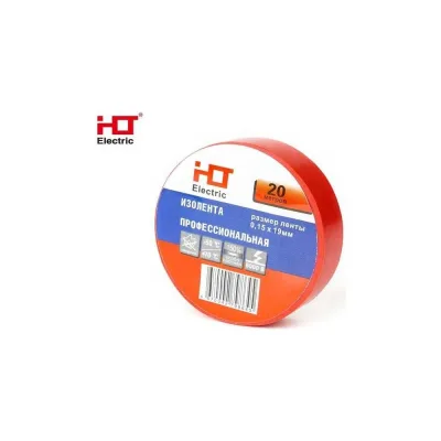 Изолента ПВХ HLT 0,15x19мм 20М (уп./10 шт) красная 084-16-023