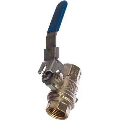 Шаровой кран с выхлопным отверстием в шаре RUB серия BOLOGNA 1 DN25, PN14, ВР-ВР, (S.93), ручка с блокирующим устройством S93F00