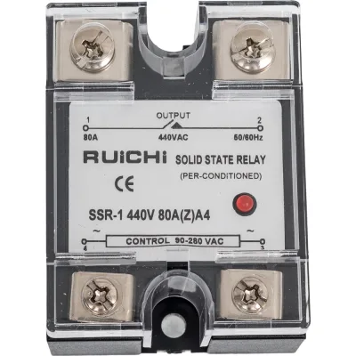 Твердотельное реле: SSR-1 RUICHI 440V 80A (Z)A4 (90-280v) 60929