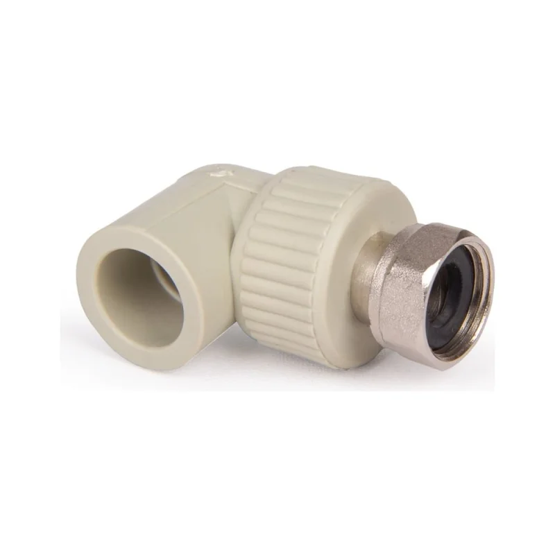 Угольник LAMMIN ppr с накидной гайкой 20x1/2" 120/20 серый Lm31053020015G