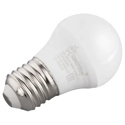 Умная лампочка SMARTBUY с Wi-Fi, Яндекс Алисой G45 7Вт цоколь Е27 SBL-G45-07-SMART-HOME-E27