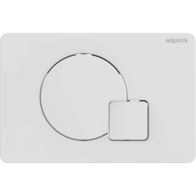 Панель смыва AQUATEK KDI-0000066(QA) Белый глянец (клавиши круг/квадрат), 162х244 мм 00000147113