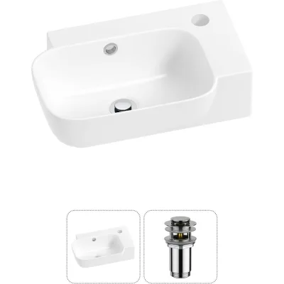 Комплект Wellsee 2 в 1 Lavinia Boho Bathroom Sink накладная/подвесная раковина 40x24 см 20216357R