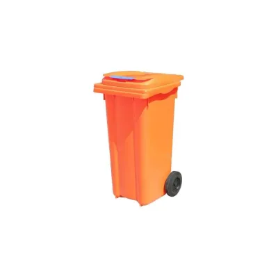 Контейнер Razak plast пластик, оранжевый, R, 120 л., без логотипа, с крышкой, оранжевая, на колёсах 3684679654329