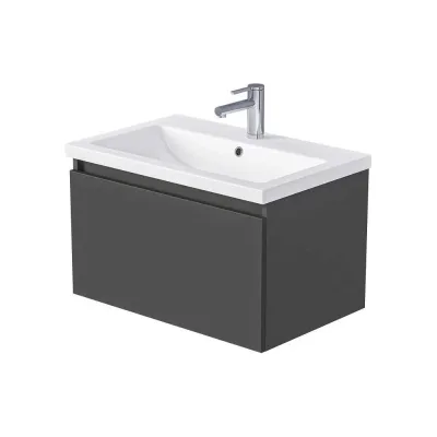 Тумба 1Marka Aris mini 60П (590х400х447) 1я антрацит/монолит дарк Ц0000042280