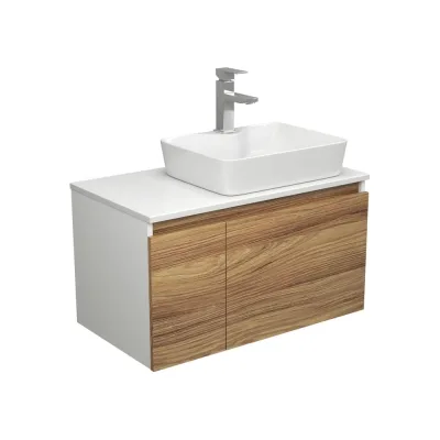 Комплект для ванной Bauedge 3 предмета (тумба Bau Dream Blackwood 80 + раковина BAU Cerama 48x37, с отверстием под смеситель, белая, смеситель Hotel Still) BD1892