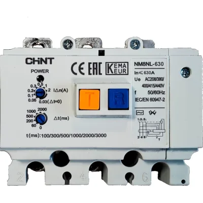 Дифференциальный модуль CHINT NM8NL-630 3P A RCD1 449993